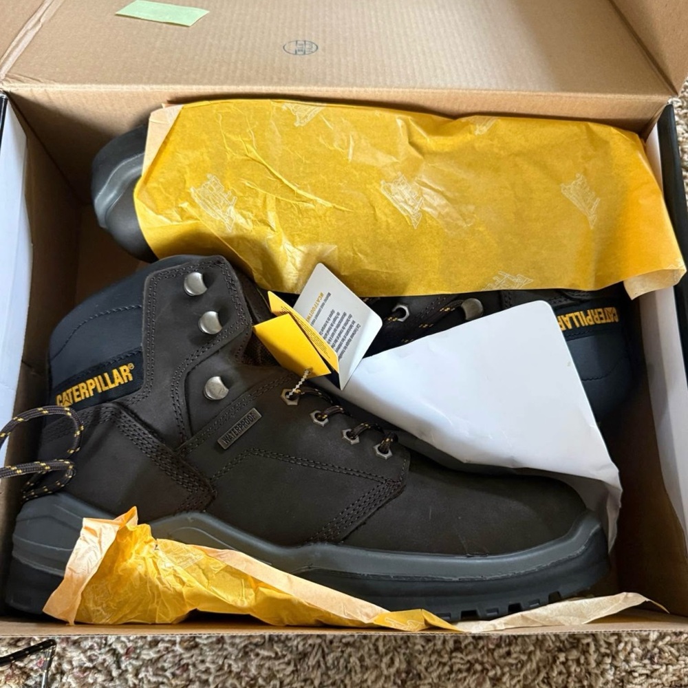 Men’s CAT Steel Toe Workboots - Picture 2 of 8